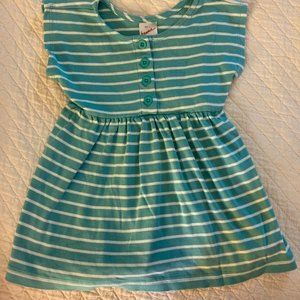 Hanna Andersson Teal Striped Dress - Size 90